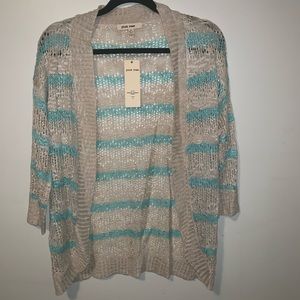 Pink Rose Open Weave Cardigan NWT